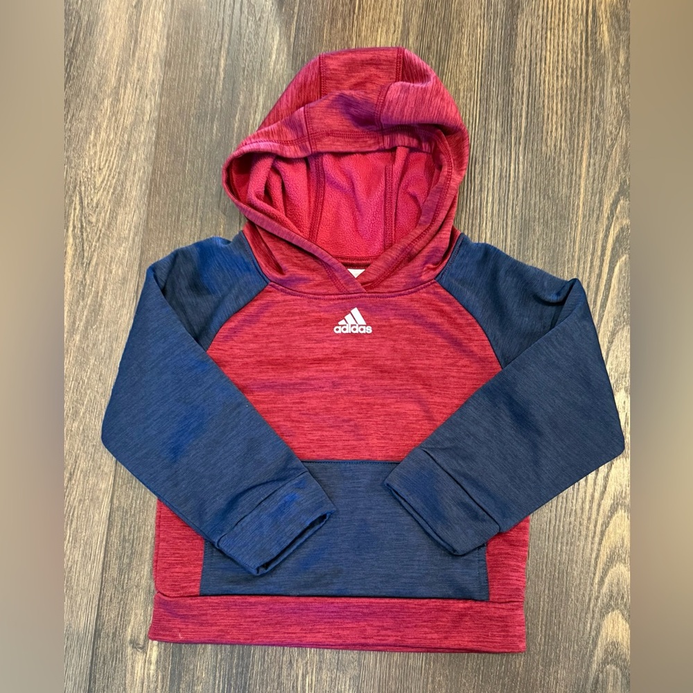 Adidas Kids Red and Blue Hoodie